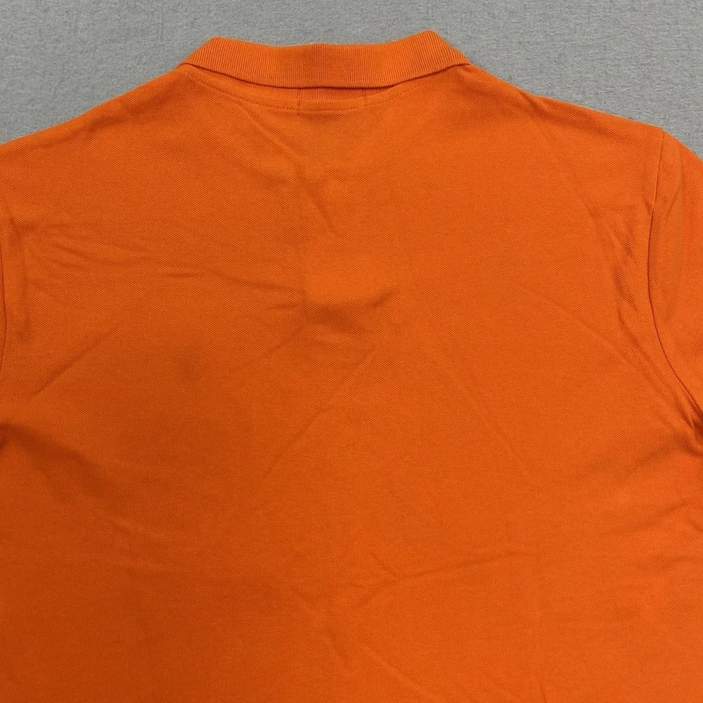 Polo Ralph Lauren Polo Shirt Mens Large Orange Classic Fit Short Sleeve Pony